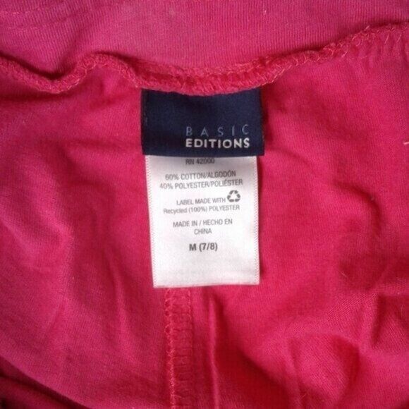 Basic Editions Girls Skort Skirt Shorts Hot Pink Barbiecore Y2K Size M 7/8 - Picture 8 of 8